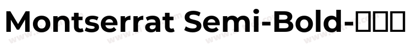 Montserrat Semi-Bold字体转换